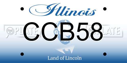 CCB58 Illinois License Plate