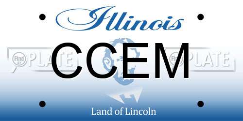 CCEM Illinois License Plate