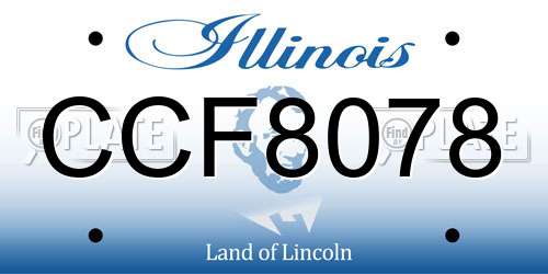 CCF8078 Illinois License Plate
