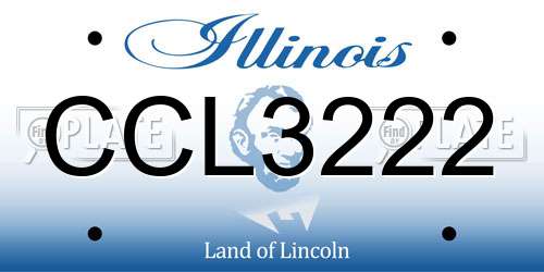 CCL3222 Illinois License Plate