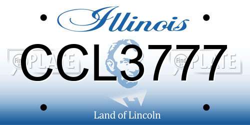 CCL3777 Illinois License Plate