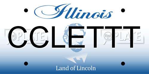 CCLETTT Illinois License Plate