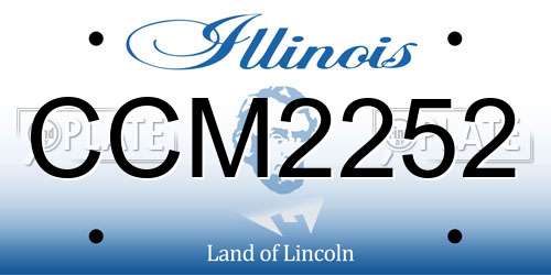 CCM2252 Illinois License Plate