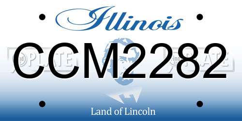 CCM2282 Illinois License Plate