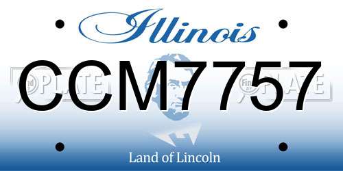 CCM7757 Illinois License Plate