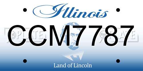CCM7787 Illinois License Plate