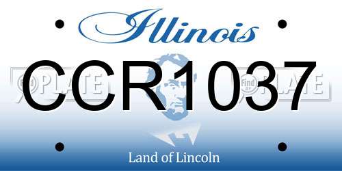 CCR1037 Illinois License Plate