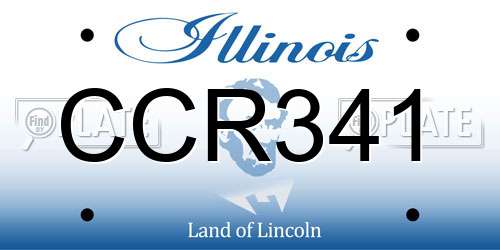 CCR341 Illinois License Plate