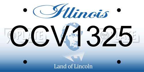 CCV1325 Illinois License Plate