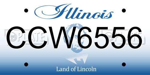 CCW6556 Illinois License Plate
