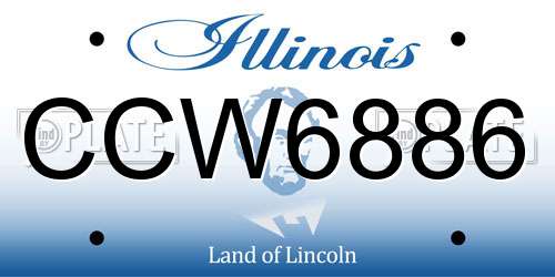 CCW6886 Illinois License Plate