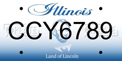 CCY6789 Illinois License Plate