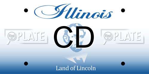 CD Illinois License Plate