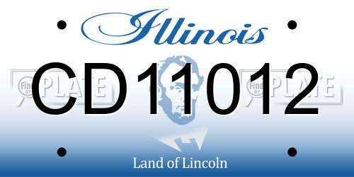 CD11012 Illinois License Plate