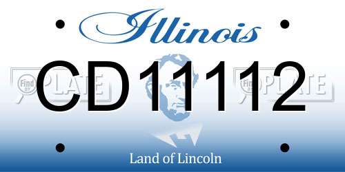 CD11112 Illinois License Plate