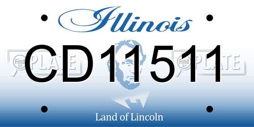 CD11511 Illinois License Plate