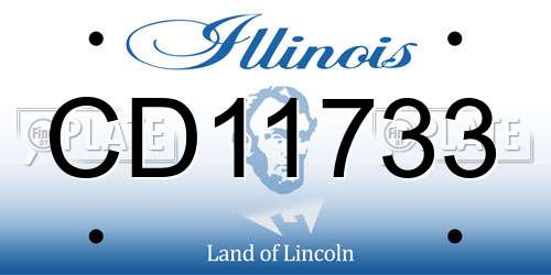 CD11733 Illinois License Plate