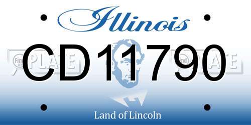 CD11790 Illinois License Plate