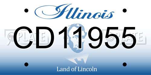 CD11955 Illinois License Plate