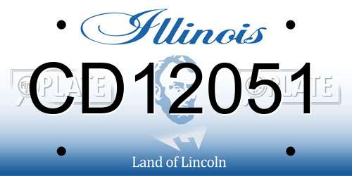 CD12051 Illinois License Plate