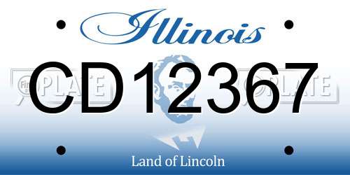 CD12367 Illinois License Plate