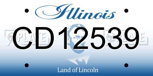 CD12539 Illinois License Plate