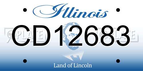 CD12683 Illinois License Plate