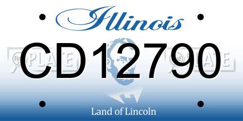 CD12790 Illinois License Plate