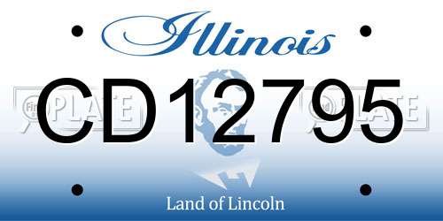 CD12795 Illinois License Plate