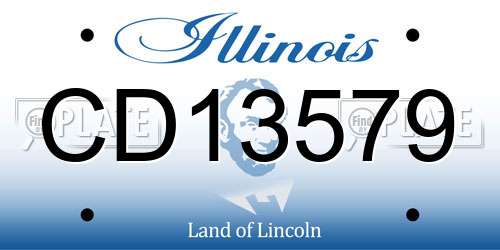 CD13579 Illinois License Plate