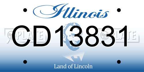 CD13831 Illinois License Plate
