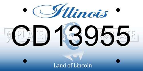 CD13955 Illinois License Plate