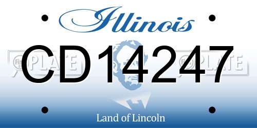 CD14247 Illinois License Plate