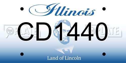CD1440 Illinois License Plate