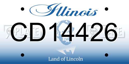 CD14426 Illinois License Plate
