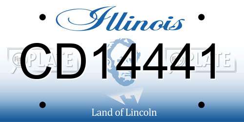CD14441 Illinois License Plate