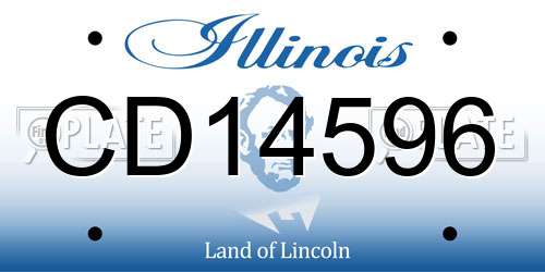 CD14596 Illinois License Plate