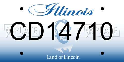 CD14710 Illinois License Plate