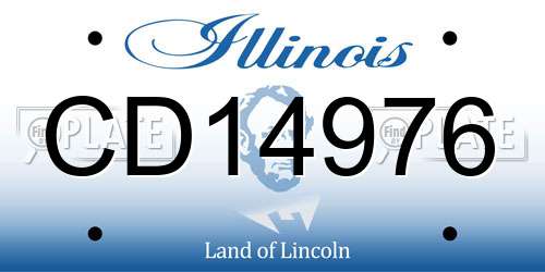 CD14976 Illinois License Plate