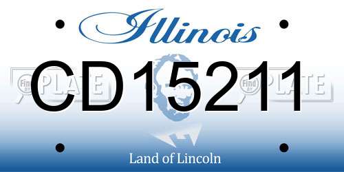 CD15211 Illinois License Plate