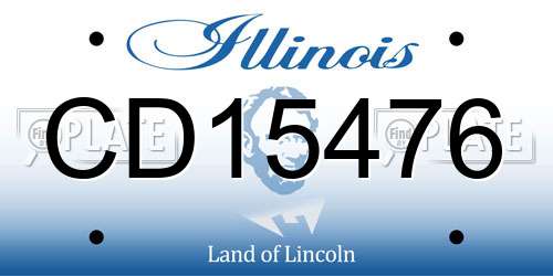 CD15476 Illinois License Plate