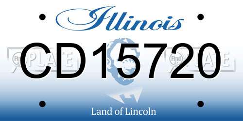 CD15720 Illinois License Plate