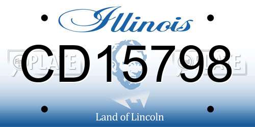 CD15798 Illinois License Plate