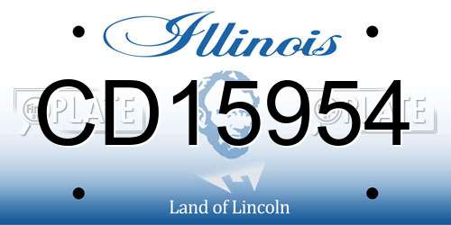 CD15954 Illinois License Plate