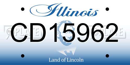 CD15962 Illinois License Plate