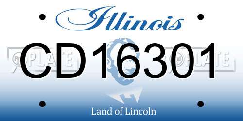 CD16301 Illinois License Plate