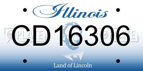 CD16306 Illinois License Plate