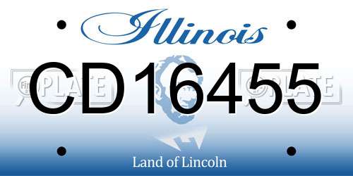 CD16455 Illinois License Plate