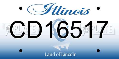 CD16517 Illinois License Plate