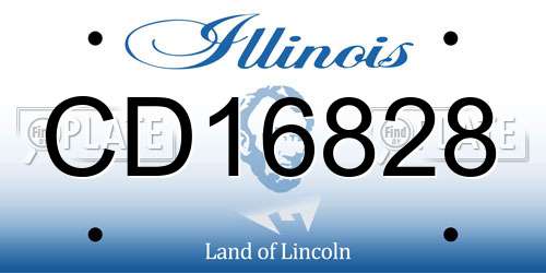CD16828 Illinois License Plate